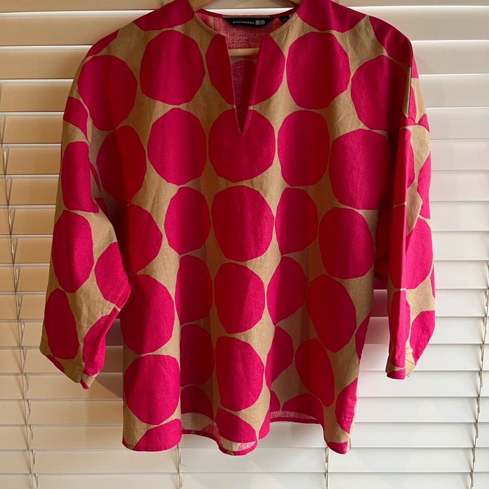 Marimekko/Uniqlo linen top size S